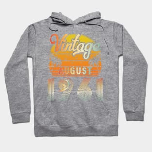 Summer Vintage August 1961 Happy Birthday 59 Years Old To Me Papa Daddy Brother Uncle Son Cousin Hoodie